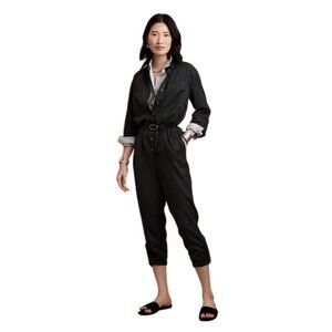 Banana Republic tencel boiler suit neutral black women’s 10 versatile jumpsuit